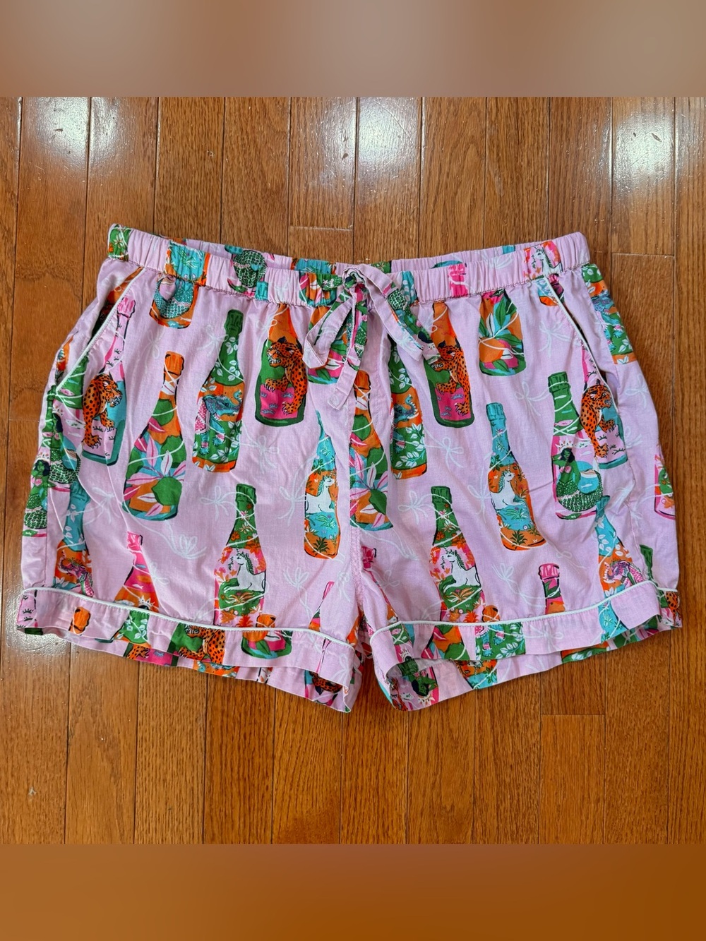 Printfresh Women’s Large Pajama Shorts Organic Cotton Pop the Bubbly PJ Sleep